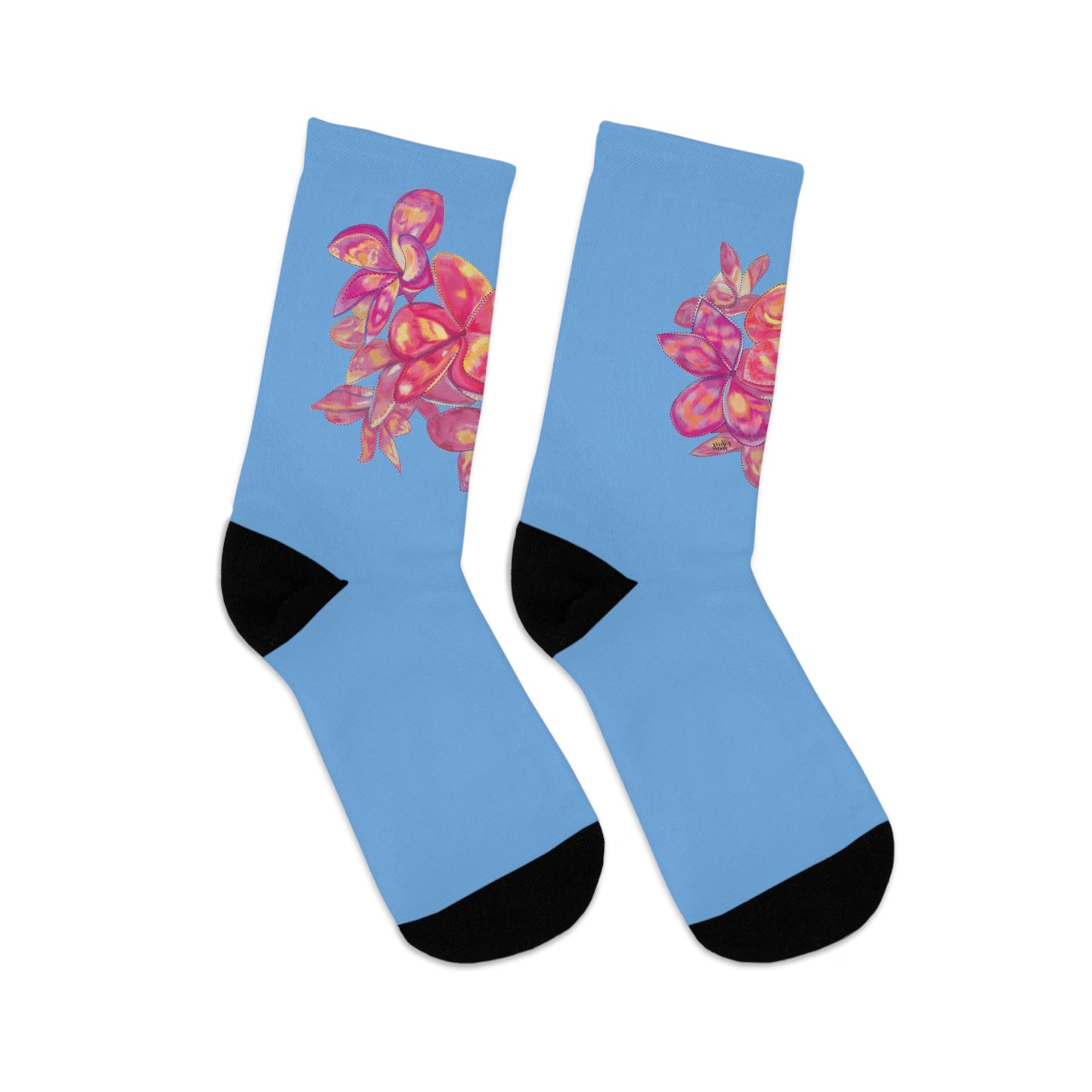 Blue Frangipani Socks