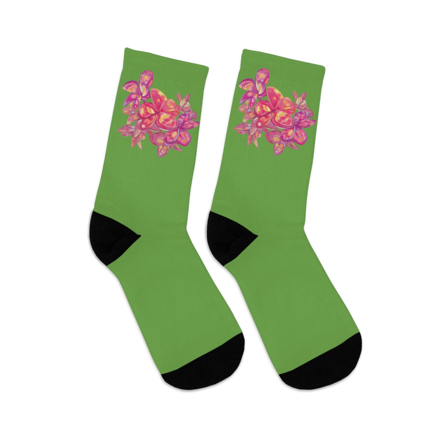 Green Frangipani Socks